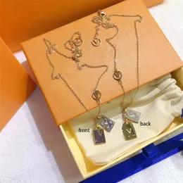 Luxus Designer Halskette vergoldet Edelstahl Halsketten Halsband Kette Brief Anhänger Mode Damen Hochzeit Schmuck Zubehör