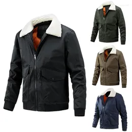 Men's Jackets Mens Large Size Winter Thin Cotton Double-sided Coat Korean Slim Fit Faux Fur Collar Jacket Oversize 5xl Boys Warm Outerwear