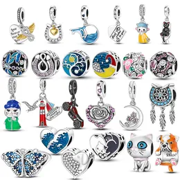 Prawdziwy 925 Sterling Srebrny Pandora Charm Taoxin Eternal Symbol Wings Wingant odpowiedni dla prymitywnych DIY BINESIND FASSEORIA