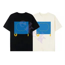 Design Luxury Fashion Mens T Shirt Logo Letter Print Kort ärm Rund Nacke Summer Loose T-shirt Topp Black Apricot Asian Size S-XL