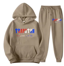 Tracksuit Trapstar العلامة التجارية المطبوعة للملابس الرياضية 16 ألوانًا دافئًا على قطعتين وضعت قميصًا سراويلًا سراويل سبورت تريند 9