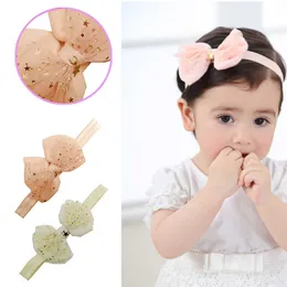 The new Korean version of children's hair band gilded mesh butterfly knot hair band five-pointed star baby headband baby headband