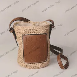 Berühmte Designerin Damenbeutel Marke ausgehöhltem Strohhalm Modem Modelpapier gewebter Tasche Sommer Beach Handtasche Eimer Bag G230223