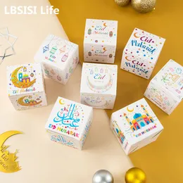 Present wrap lbsisi liv 16 st eid mubarak lådor för godis cookie förpackning muslim islamisk festival parti diy dekoration leveranser 230227