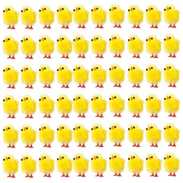 Other Toys 60 Pieces Easter Chick Plastic Yellow Craft Chemical Fiber Simulation Display Gift Party Decoration Nursery Ornaments 230227