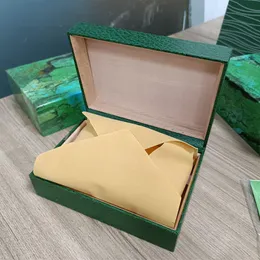 Y Rolexables Luksusowe wysokiej jakości wieczne zielone pudełko zegarkowe drewniane pudełka na 116660 126600 126710 126711 116500 116610 zegarków 254G