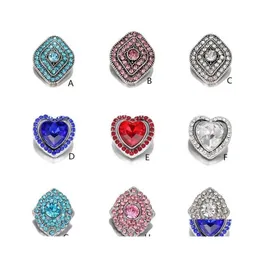 CAR DVR CLASPS HOOKS NOOSA GINGER Snap Smycken Rhinestone Heart Chunks Geometric 18mm Button Diy Armband Necklace Gift Drop Delivery Fin DHVU7