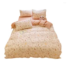 Sängkläder set nordisk ren bomullssäng fyrdelar Set 100 Summer Student Dormitory Three-Piece Sheet Däcke Kvinna