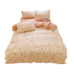 Set di biancheria da letto Set di quattro pezzi per letto in puro cotone nordico 100 Dormitorio per studenti estivi Copripiumino per lenzuola in tre pezzi Donna