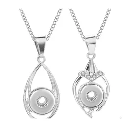 Auto DVR Anhänger Halsketten Silber Farbe 18mm Druckknopf Halskette Romantische Mode Snaps Schmuck Schönes Geschenk Drop Lieferung Anhänger Dhmpj