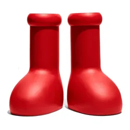 2023 Astro Boy MSCHF Big Red Boots Men Women Designer Rain Booties Hoge kwaliteit Boot Dikke Bottom Non-Slip Booties Mens Rubber Platform