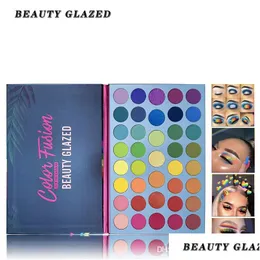 Ombretto Beauty Glazed 39 Colori Rainbow Eyeshadow Pallete Matte Shimmer Natural Luminous Long Lasting Cosmetics Drop Delivery Heal Dhv75