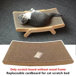 Scratcher per mobili per gatti Scratcher Scraper Scratching Board ondulato sostituibile senza cornice in legno Grinding Claw Toys Pet Protector 230227