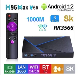 H96 MAX V56 Android 12.0 Dual Band Smart TV Rockchip RK3566 2GB 4GB 16GB 32GB 8GB BT4.0 VS V58 X98H Pro T95Z Plus