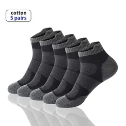 Herrensocken, 5 Paar, hochwertige Herren-Söckchen, atmungsaktive Baumwolle, Sportsocken, Mesh, lässig, sportlich, Sommer, dünn geschnitten, kurze Sokken, Größe 3845 Z0227