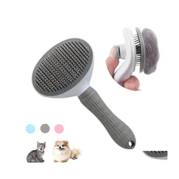 Car DVR Dog Grooming Care Cars Cats Cats Steel Stains Stains Hair Combicleing Pet Accessories Drop Droviour Home Garden Supplies DH0WG
