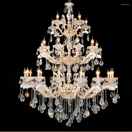 Chandeliers Luxurious Large Crystal Chandelier Lighting Maria Theresa Light For El Project Restaurant Lustres Luminaria Lamps E14
