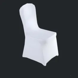Colour white cheap chair cover spandex lycra elastic chair cover strong pockets for wedding decoration el banquet whole211j