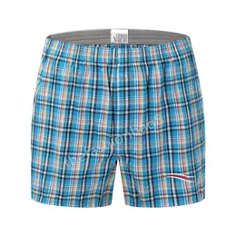 Herrshorts New French Paris designer boxer för män 100 % bomull vävd rutig boxershorts av hög kvalitet i olika färger