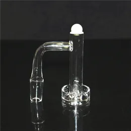 Cachimbos de água jateados com areia totalmente soldada quartzo terp slurper bangers conjunto de unhas de borda chanfrada de fumaça com tampa de quartzo 20mm od para cachimbos de vidro água bongos dab rig