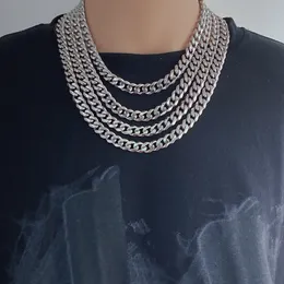 Avancerad mode kubansk kedja manlig och kvinnlig hiphop halsband bleknar aldrig titan stål halsband hänge designer juvelry jul valentins dag gåva 10mm