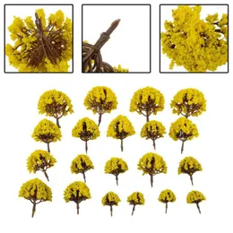 Flores decorativas 20/50pcs Modelo de plástico Tree Tree