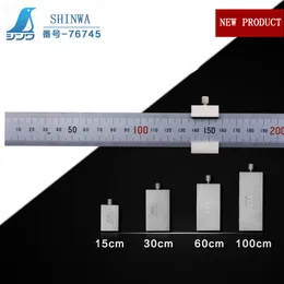 Стопора Shinwa Steel Steel Ruler Slider Spepers 1M Stainless Stainerairy 15 30 60 100 см 230227