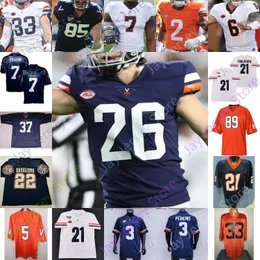 Nowe koszulki piłkarskie Custom 2020 Virginia Football Jersey NCAA College Terrell Jana Tanner Cowley Joey Blount Hanback Miller Ferguson Thomas Jones Farrior Moore