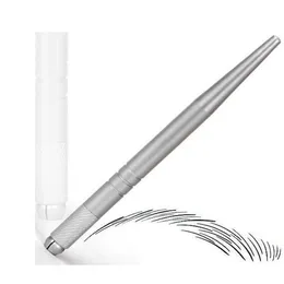 Intero 300 pezzi d'argento Professional Makeup Pen permanente Penna 3D MANUALE MANUALE PENA TATTOO Microblade 335E