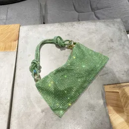 Bolsa de ombro feminina, nova bolsa de diamante nas axilas, bolsa de jantar artesanal, buling, bolsa de diamante portátil