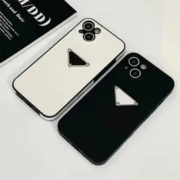 Modedesigner Handyhüllen für iPhone 14 Plus 13 Pro 12 11 Pro Max Luxus geometrische iPhone Hülle Damen Leder Handyschale