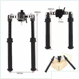 Mode Accessories V10 Tactical Tripod Bracket Metal Can Swing Left And Right Rotating Mtifunction Telescopic Bipod 20 Dhgzb