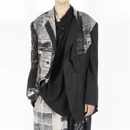 Męskie garnitury Blazery Owen Yohji Japonia Koreański styl ubrania męska kurtka dla męskich odzieży 230227
