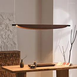 샹들리에 일본 스타일의 무음 차실 샹들리에 디자이너의 성격 레트로 리프 레스토랑 테이블 식사