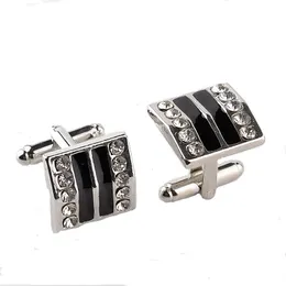 Fashion Crystal Cuff Links Diamond Cross Sign Enamel Cufflinks Business Franch T Shirts Suits Button will and Sandy smycken