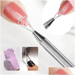 Cuticle Pushers 1 Pcs Stainless Steel Nail Pusher Art Uv Gel Manicure Pedicure Care Sets Tools Drop Delivery Health Beauty Salon Dhzrh