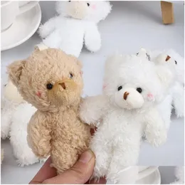 Stuffed Plush Animals Trendy Fashion Lovely Cute Doll Bear Keychain Animal Charms Pendant Toy Car Keyring Jewelry Christmas Party Dhmlw