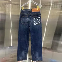 Jeans da donna Designer 2022 Nuovo stile di stampa pantaloni leggermente svasati a gamba larga drappeggiati denim a vita alta donna autunno e inverno VVMY