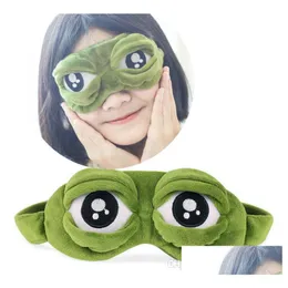 أقنعة النوم لطيفة الضفدع حزين 3D Eye Mask Er Slee Slee Strey Cosplay Complay Accessories Hight Drop