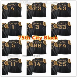 75-årsjubileum 2021-22 City Black Basketball Jerseys Scottie 4 Barnes Fred 23 Vanvleet Pascal 43 Siakam Goran 1 Dragic OG 3 Anun2424