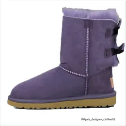 Tasarımcı Aus Snow Boots Kadın Ayakkabı Klasik Spor Ayakkabı Ayak Bileği Bailey Bow II Kestane Kısa Kahverengi Açık Kış Boot Ow Uggity