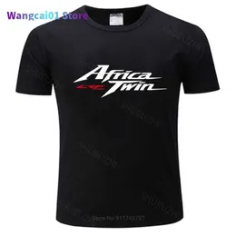 Męskie koszulki T-shirt Męscy Załoga szyi koszulka Japonia motocykl motocyklowy hon africa bliźniaczka crf 1000 l CRF1000 przygoda Ma Cotton-Tee-shirt 0301h23
