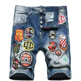 DSQ2 SOĞUK ADAM MEN ERKEK ADAM Hip Hop Rock Moto Mens Tasarım Yırtılmış Sıkıntılı Denim Biker DSQ Yaz Kotu Kısa 1121