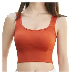 Yoga Outfit Breathable Sports Bra Shockproof Crop Top Anti-sweat Fitness Women Seamless Vest Push Up Sport Tube Gym Workout