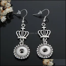 Charm Noosa Snap -knapp örhänge PAW Cross Charms örhängen Ewelry DIY 12mm knappar Enkelt för kvinnor Drop Delivery Jewel Dhe5q
