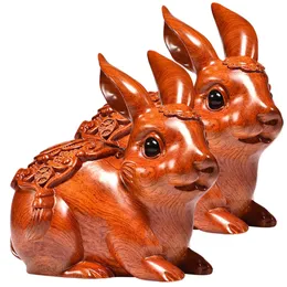 Inne zabawki króliczek króliczek dekoracje zwierząt miniaturowe figurki figurka drewniana drewno drewniana dom dekoracje posągowe stołowe zabawki zodiaku wielkanocne 230228