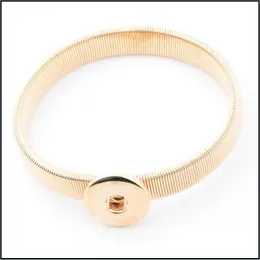 Braccialetti con ciondoli Noosa Snap Bracciale Gioielli Banda piatta Bottoni elastici allo zenzero Bangle Fit Fai da te 18Mm Snaps Classic Drop Delivery Dh7Sb