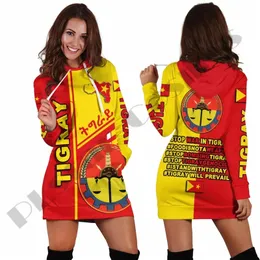 Kadın Hoodies Sweatshirts Plstar Cosmos 3drinted Est Tigray Ülke Bayrak Arması Kapşonlu Elbise Harajuku Street Giyim Külkü Eşsiz Kadın Stil1 230227