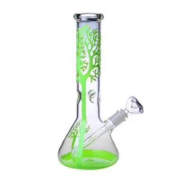 11" Galss Bong Recycler Bong and Pipe Glass Hookahs 14.4mm Bowl Accessories