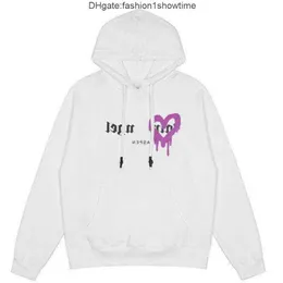 Felpa con cappuccio moda palmo autunno e inverno High Street uomo donna felpe Graffiti spray sciolto bianco angelo viola DS8K